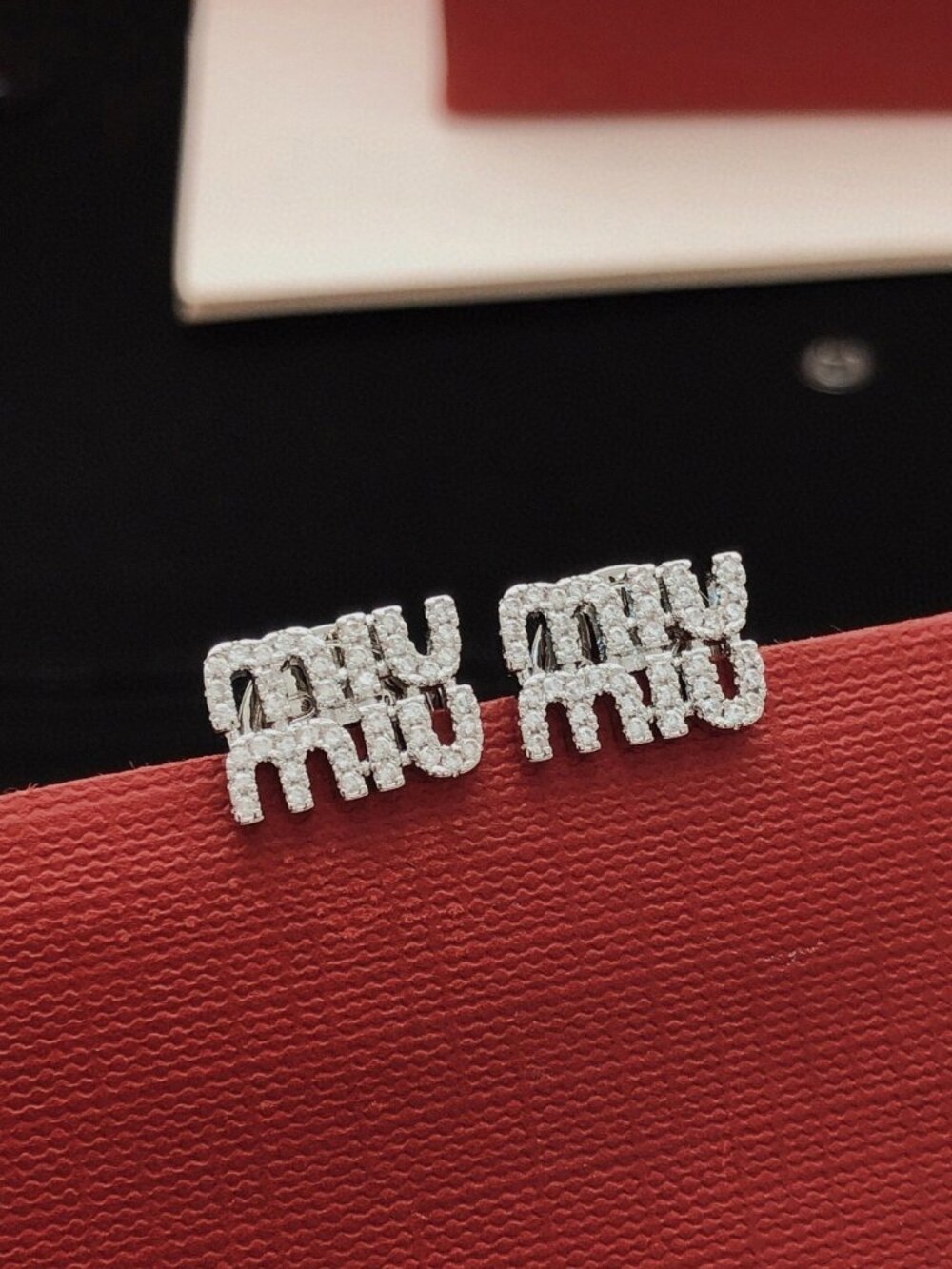 Miu Miu Mini Diamond Stud Earrings - Picture 7 of 9